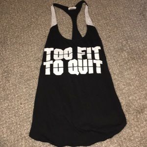 Workout tank with slit on both sides
